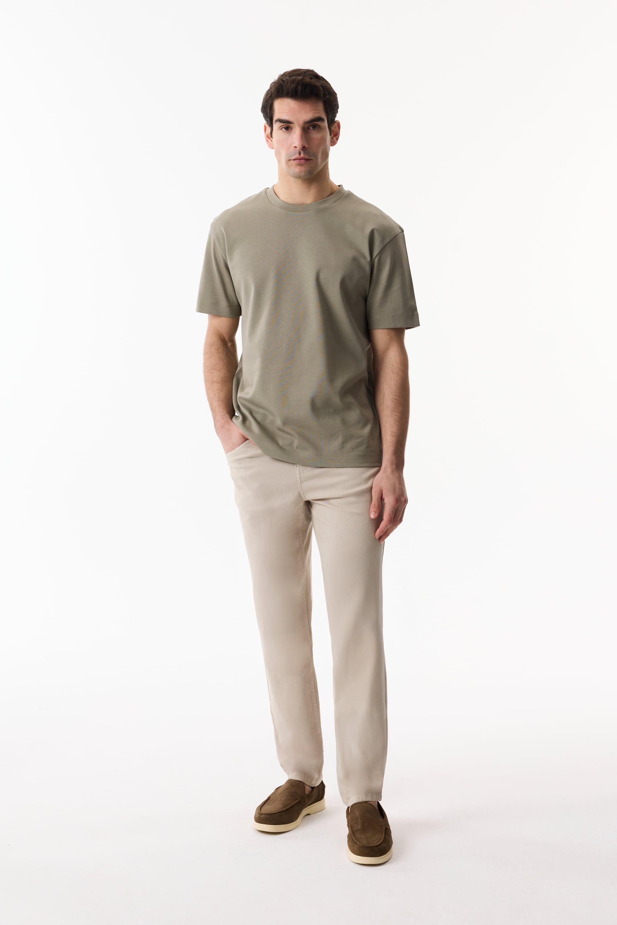 COMFORT FIT BİSİKLET YAKA KISA KOLLU T-SHIRT