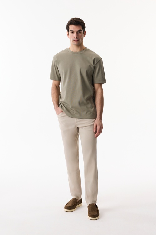  COMFORT FIT BİSİKLET YAKA KISA KOLLU T-SHIRT