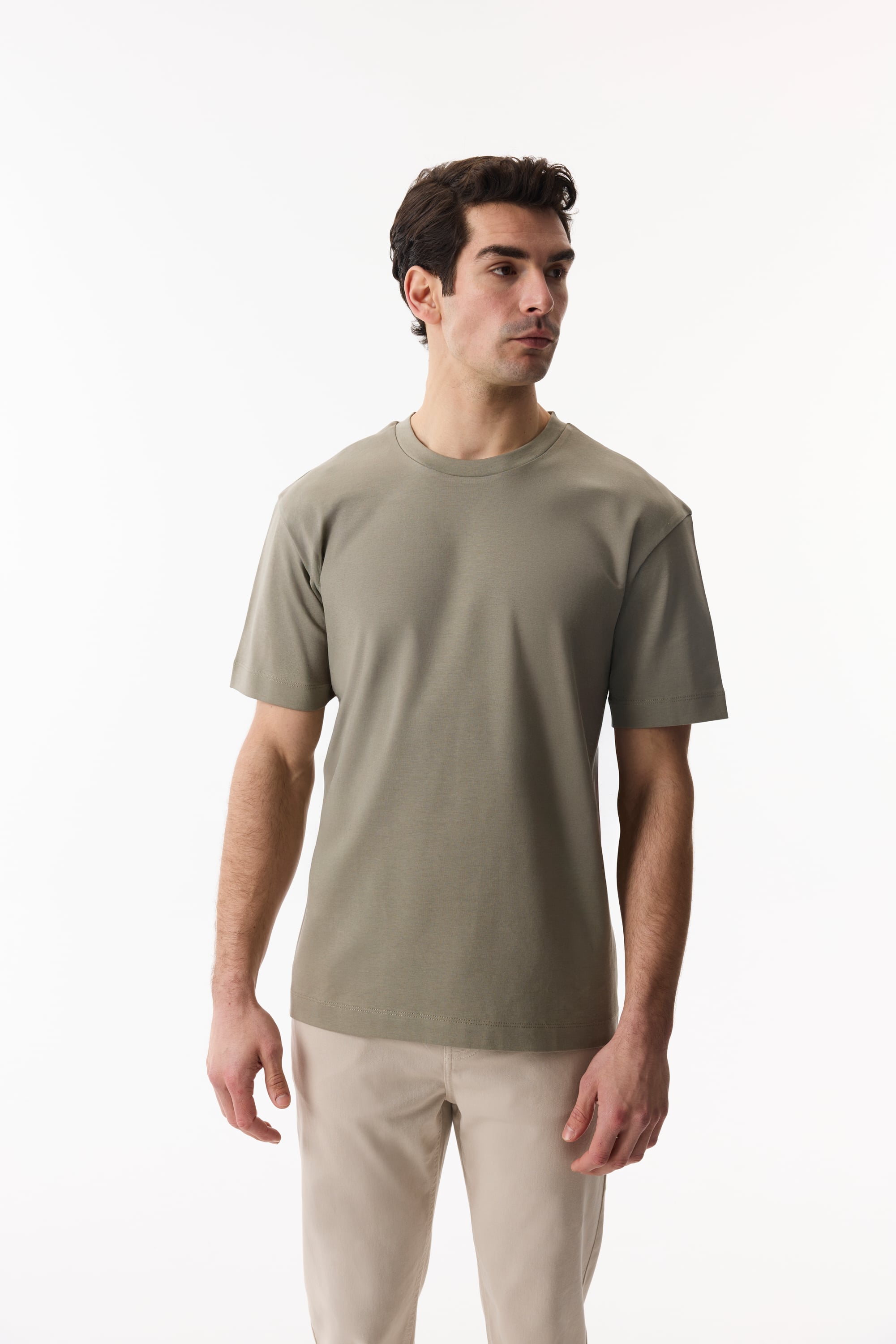 COMFORT FIT BİSİKLET YAKA KISA KOLLU T-SHIRT