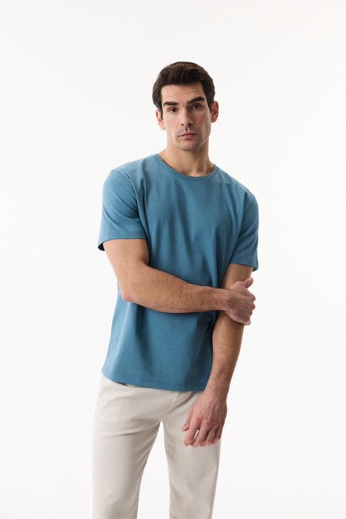  BİSİKLET YAKA KISA KOLLU T-SHIRT