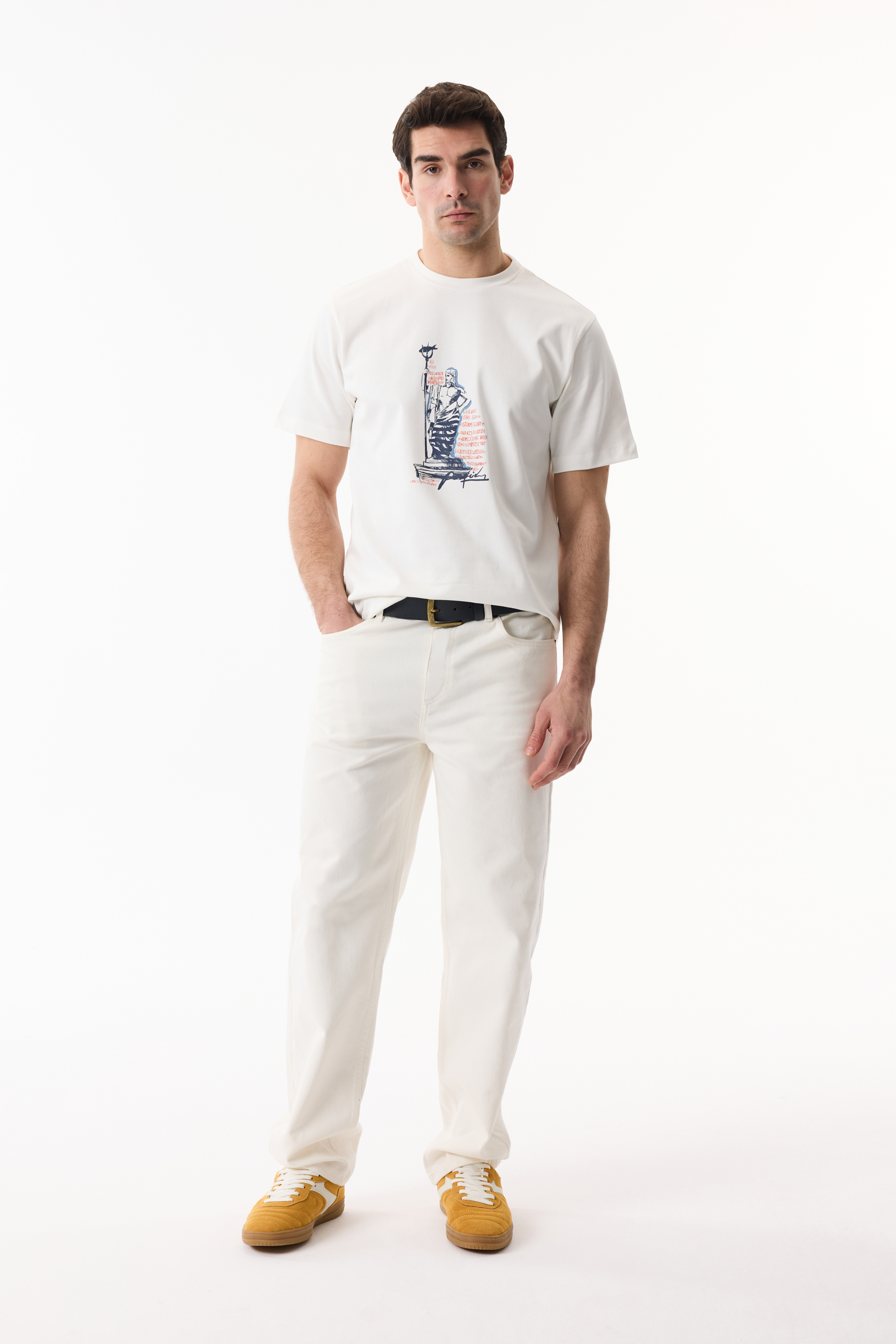 MİTOLOJİK BASKILI RELAX FIT KISA KOLLU T-SHIRT