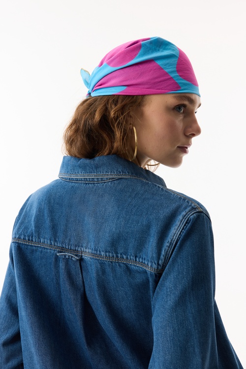  UZUN KOLLU MİNİ GÖMLEK ELBİSE