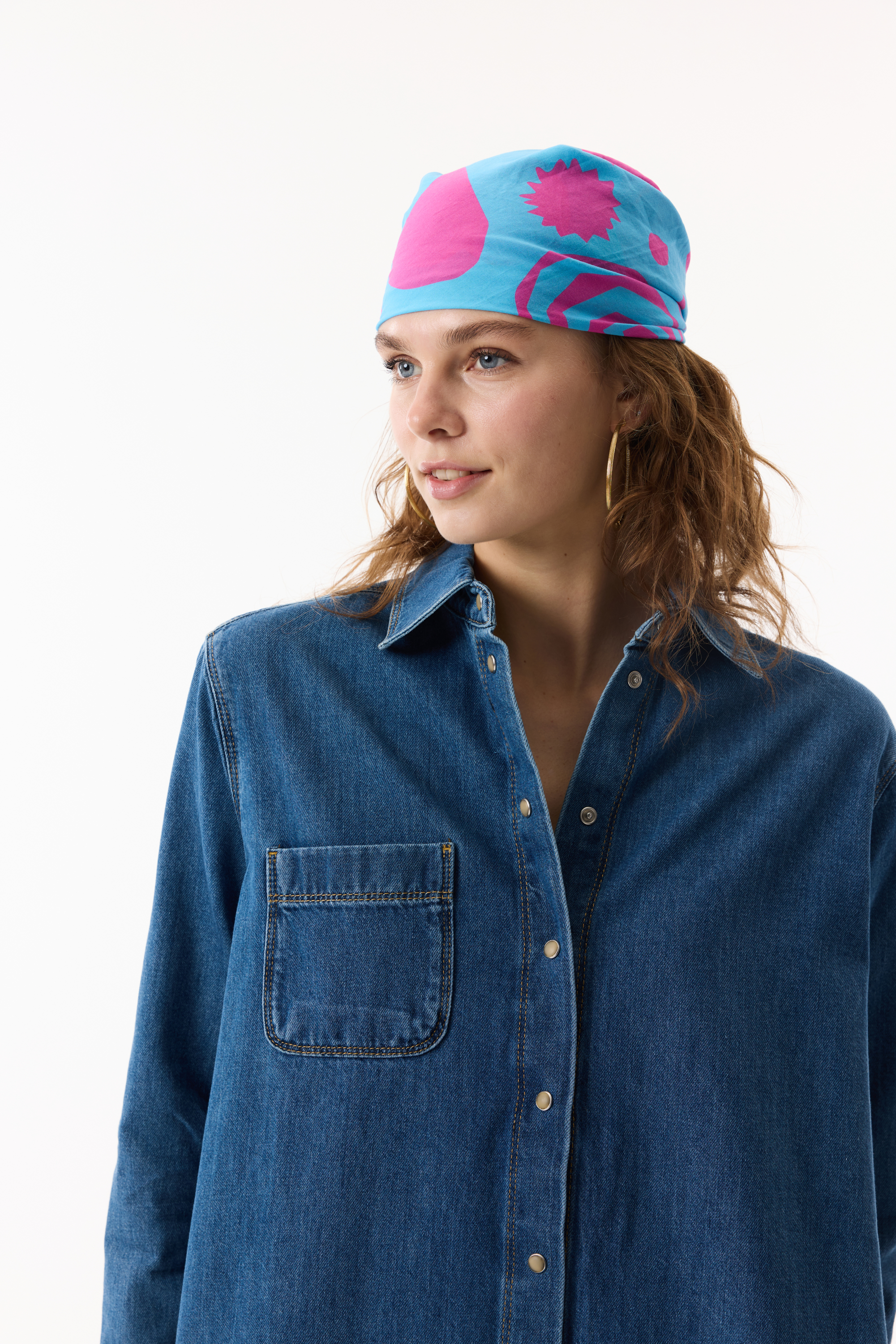 UZUN KOLLU MİNİ GÖMLEK ELBİSE