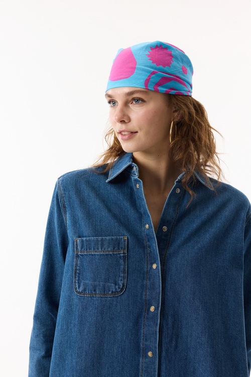  UZUN KOLLU MİNİ GÖMLEK ELBİSE