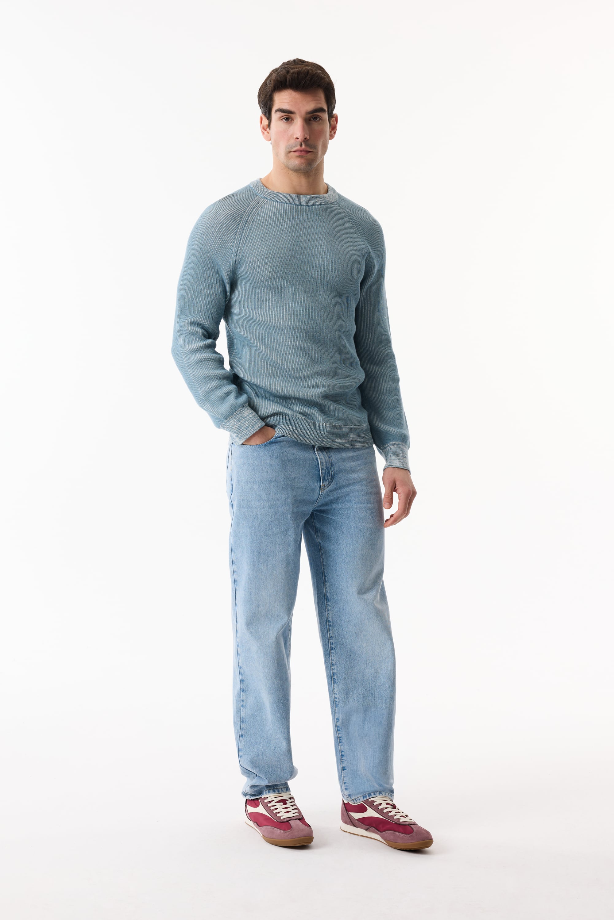 BİSİKLET YAKA FİTİLLİ TRİKO KAZAK