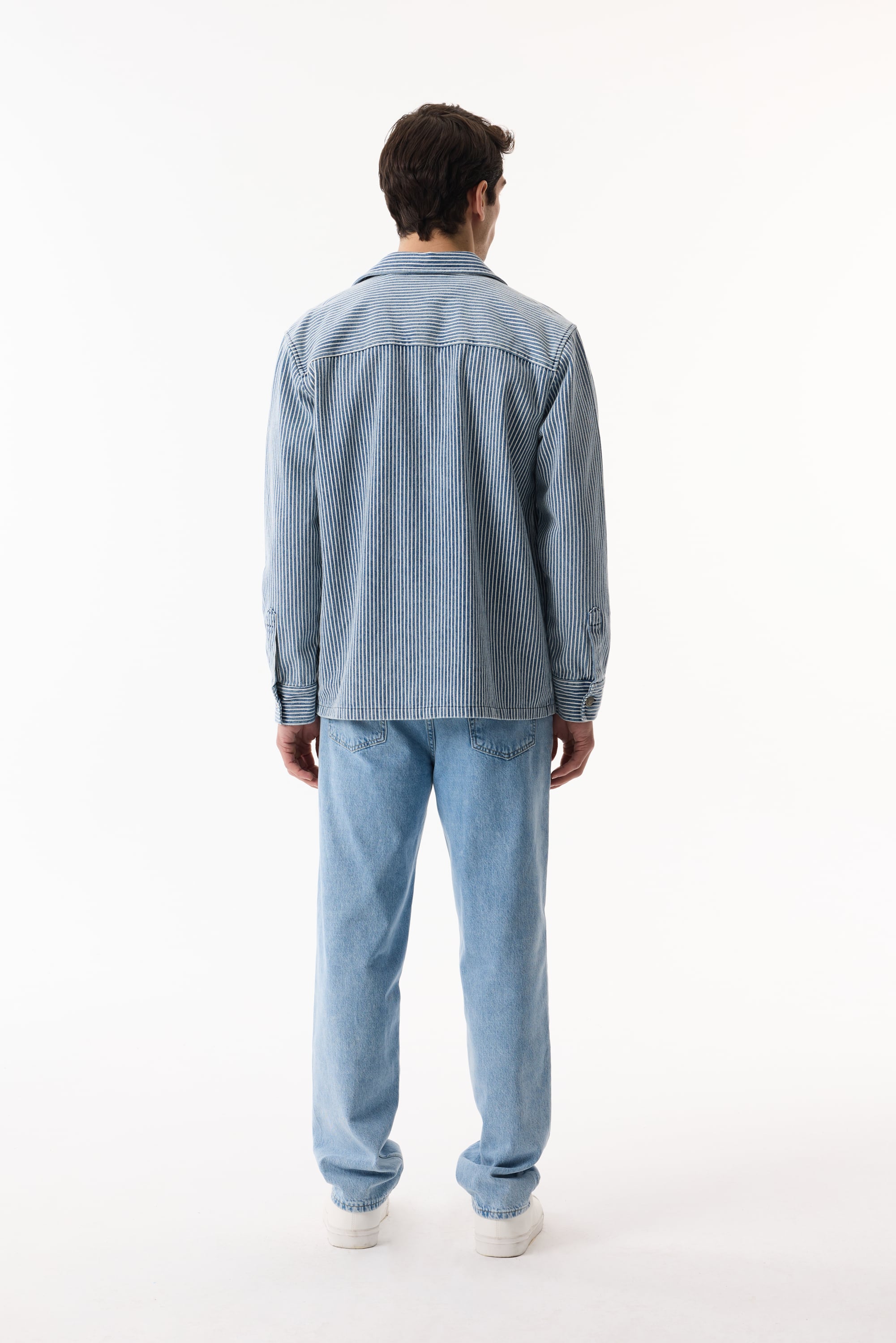 ÇİZGİLİ CEPLİ CASUAL CEKET