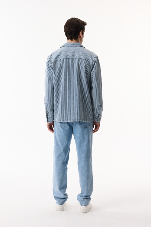  ÇİZGİLİ CEPLİ CASUAL CEKET