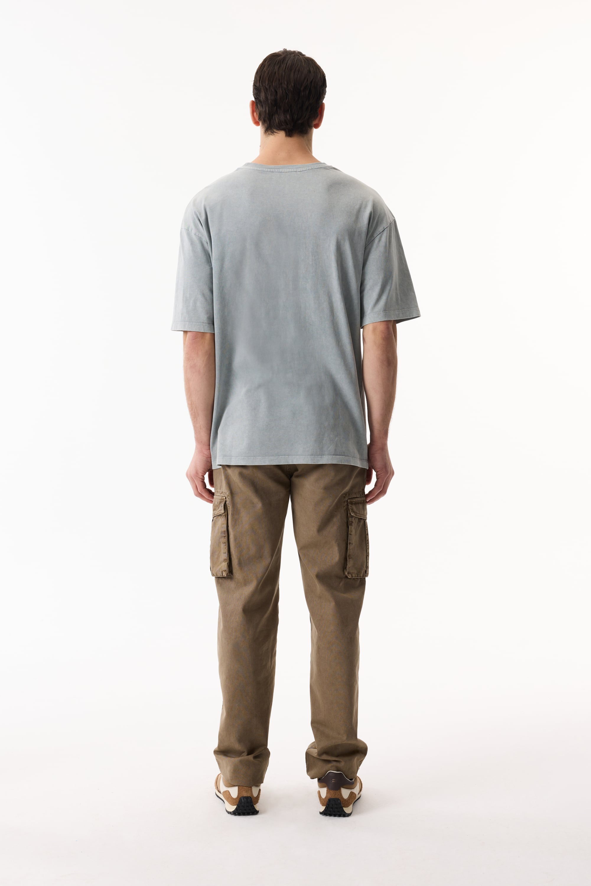 BİSİKLET YAKA KISA KOLLU OVERSIZE T-SHIRT