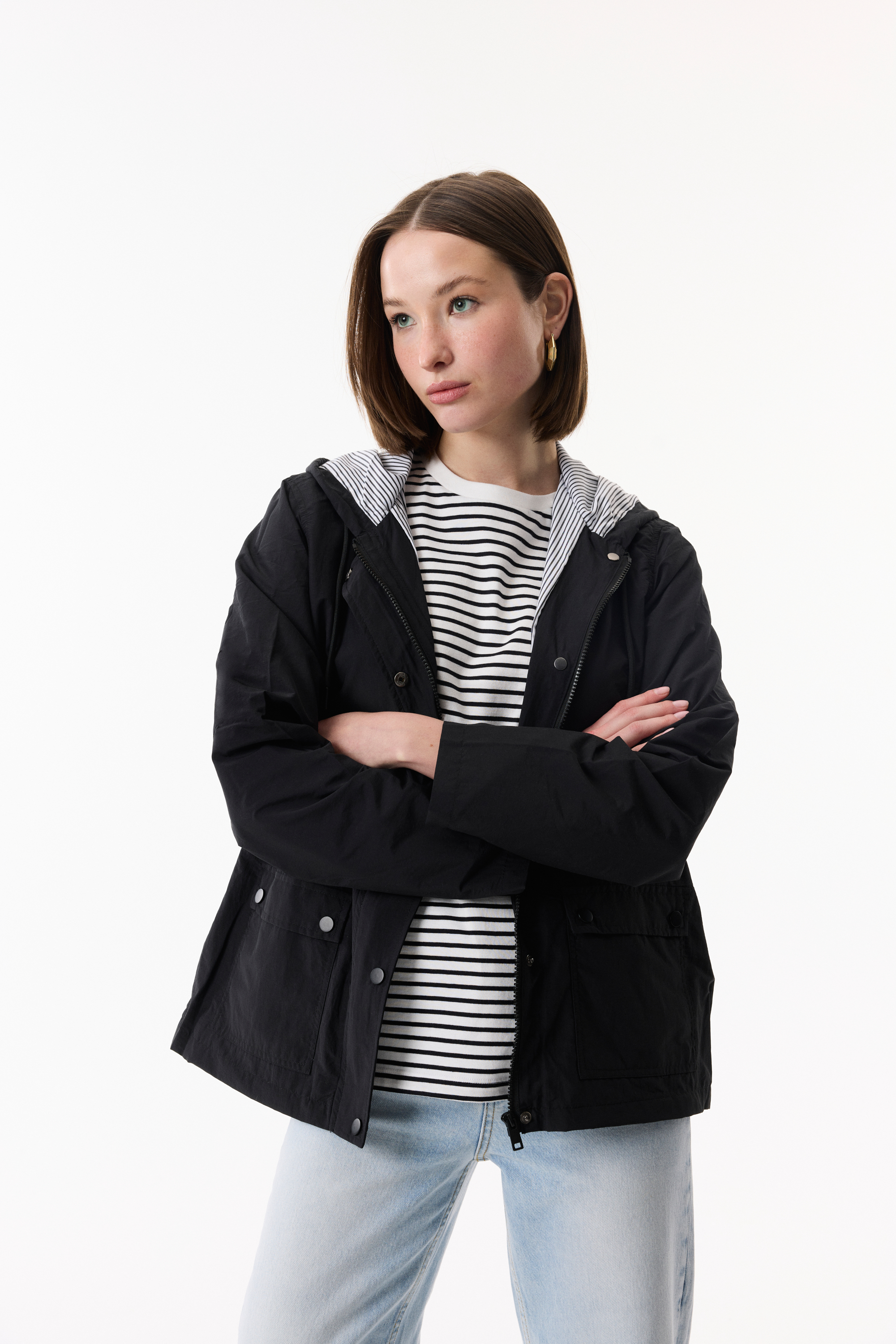 KAPÜŞONLU KISA YAĞMURLUK