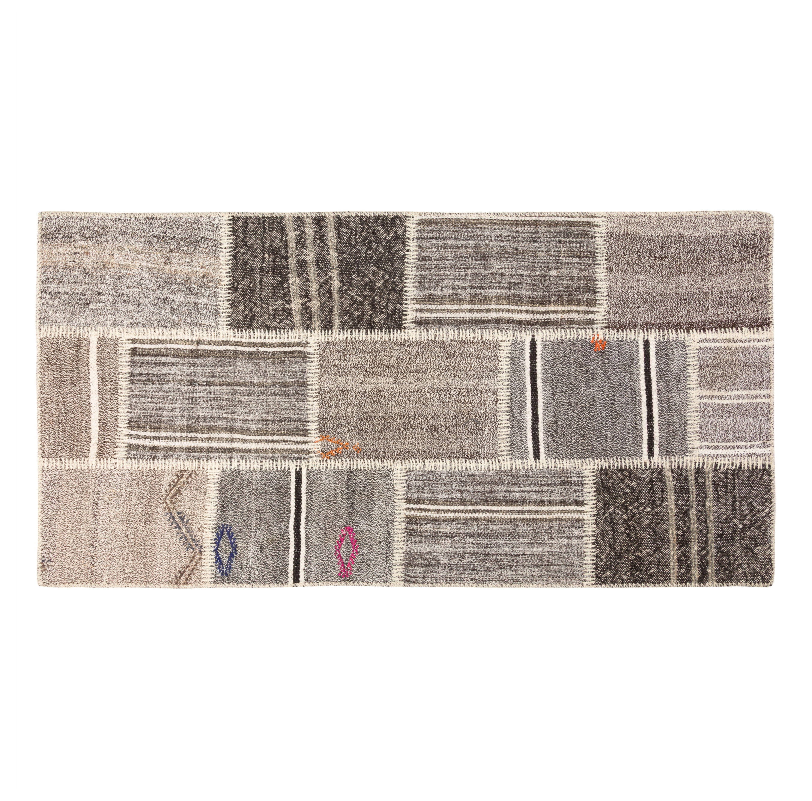 LIMA GRİ KREM PATCHWORK KİLİM 80X150