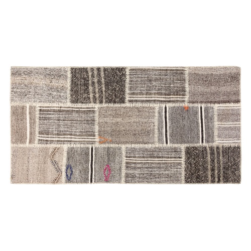  LIMA GRİ KREM PATCHWORK KİLİM 80X150