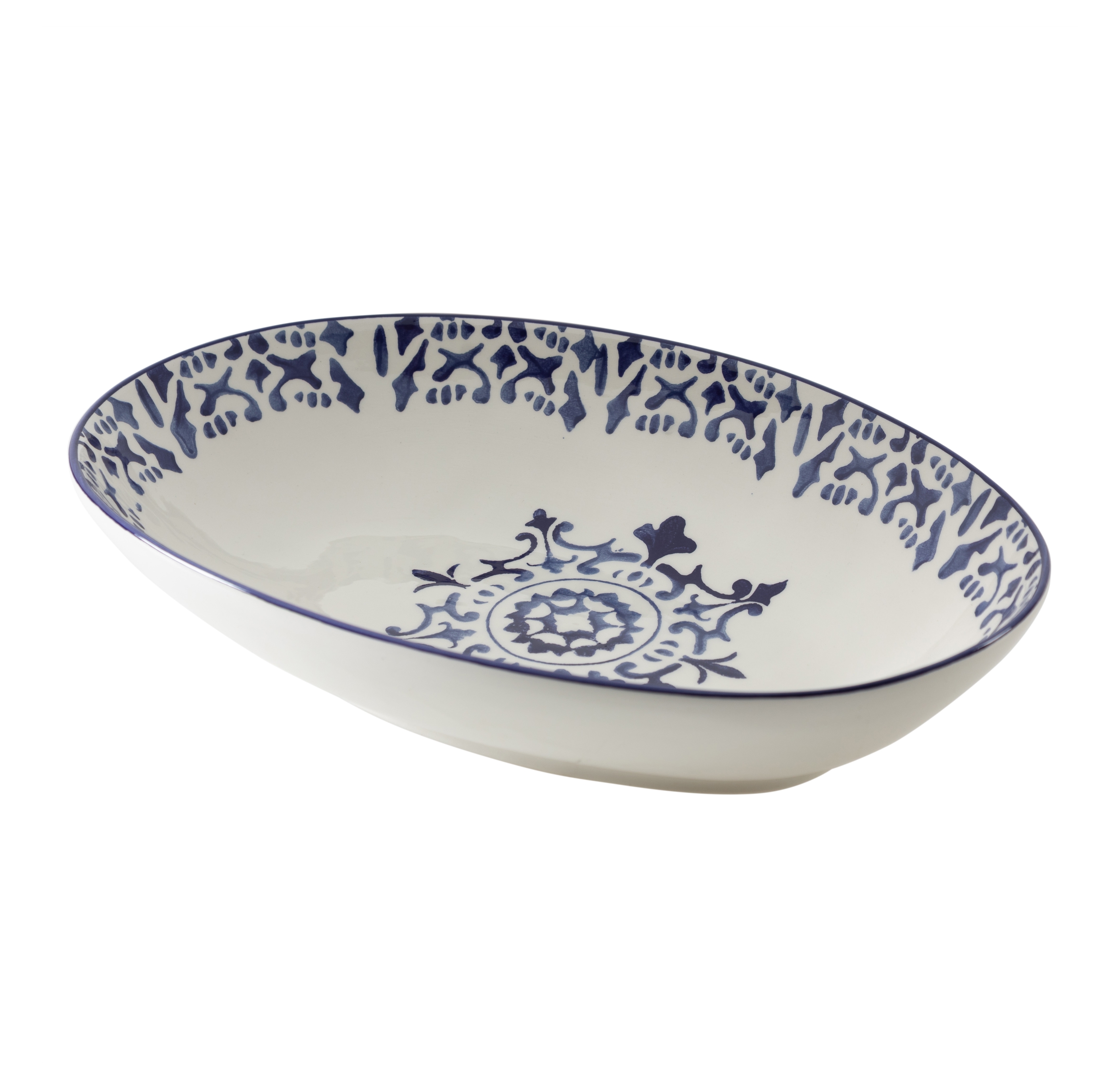 MOROCCO BLUE OVAL KASE 35CM