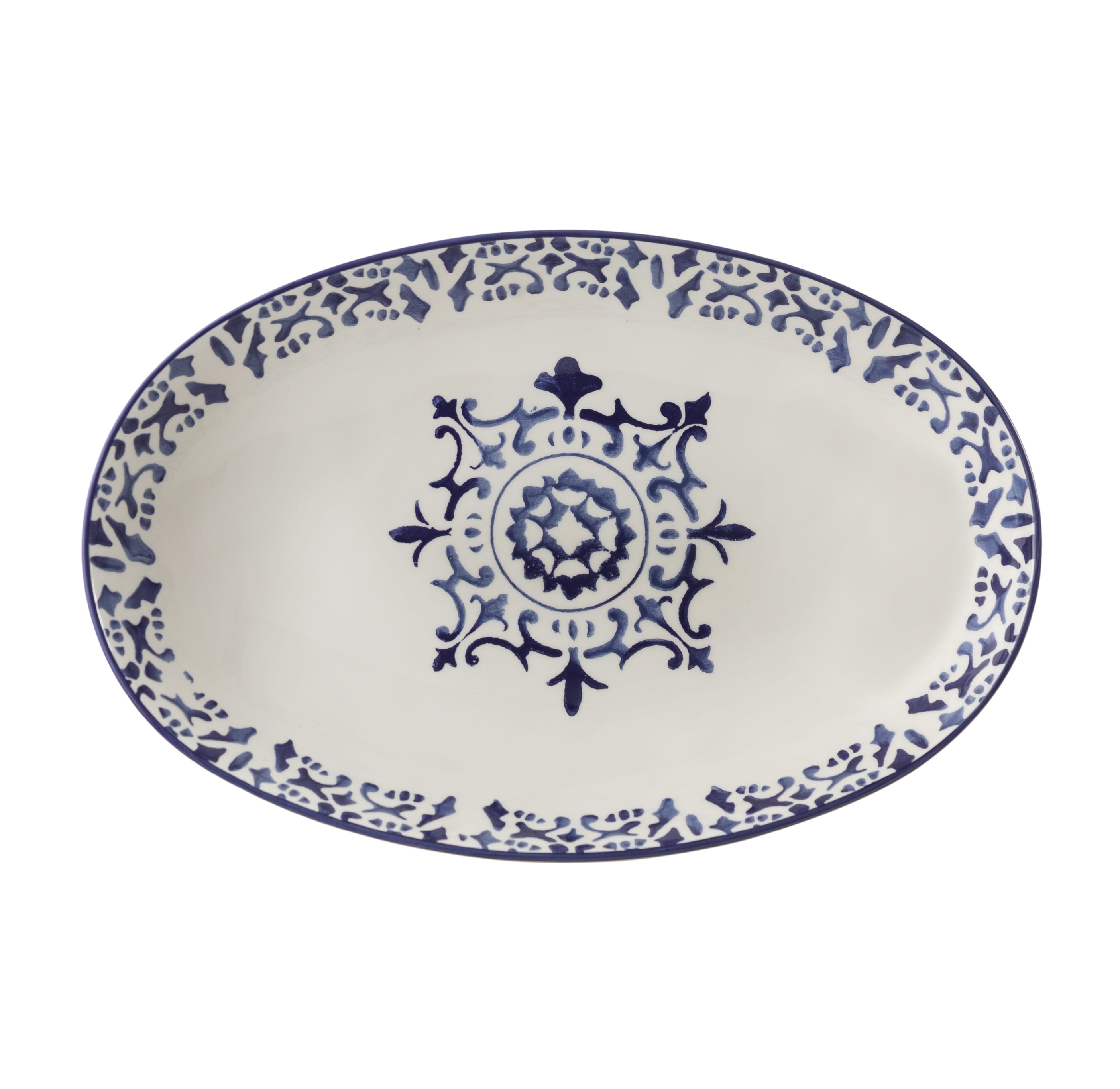 MOROCCO BLUE OVAL KASE 35CM