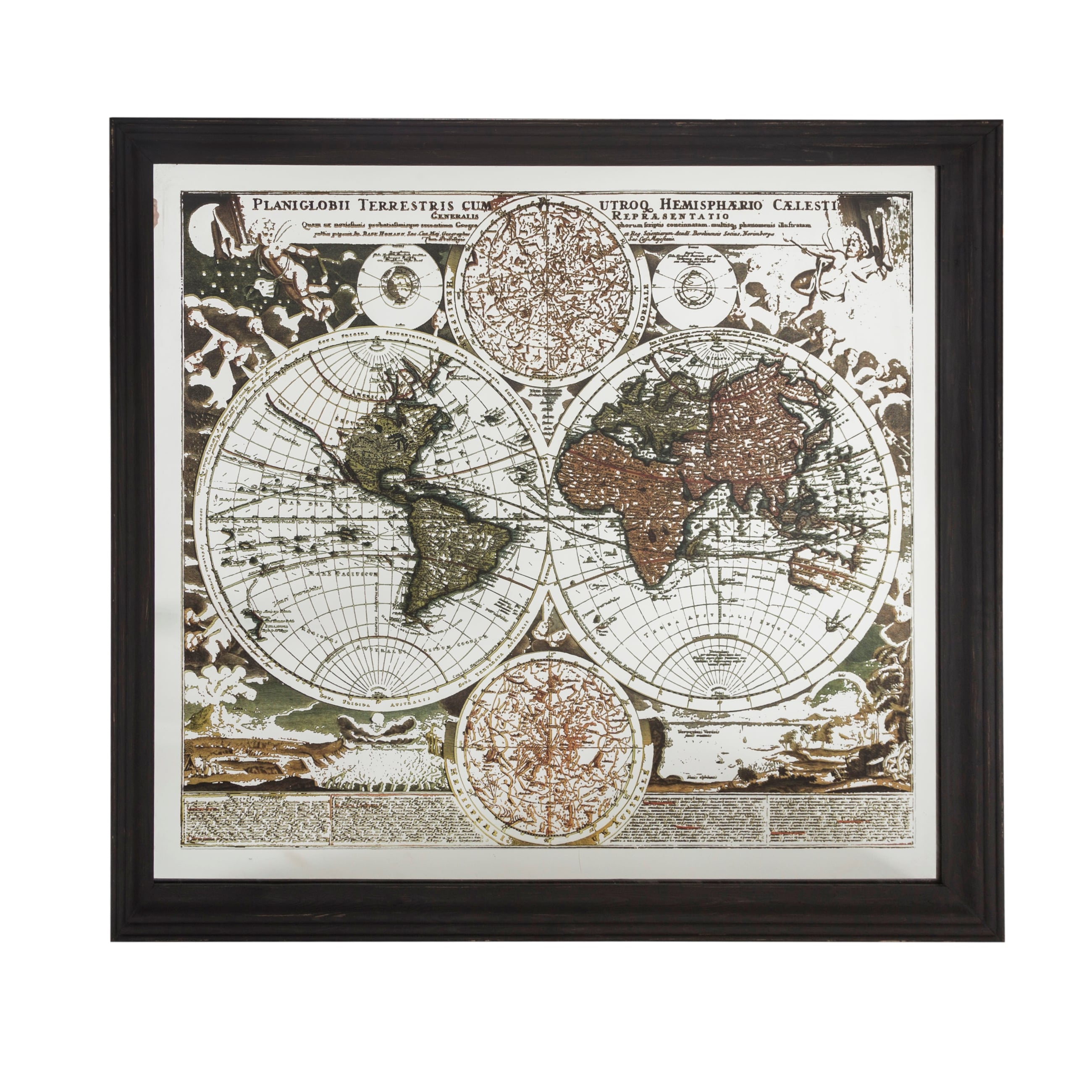 HARİTALI DUVAR AYNASI 145X130CM