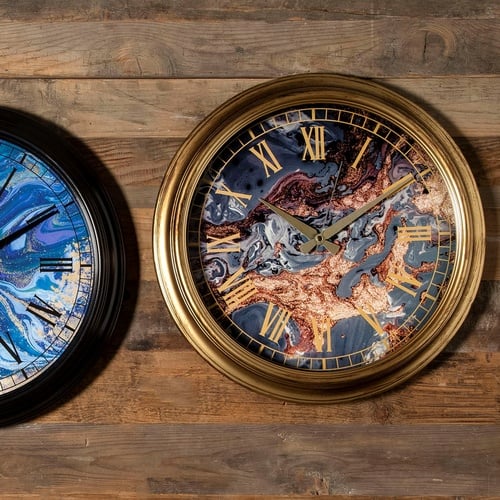 MARBLE DUVAR SAATİ 46 CM BRONZ