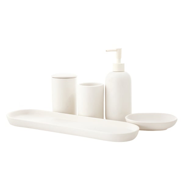 Mudo Home Mat Beyaz 5’Li Kutulu Banyo Seti Renksiz