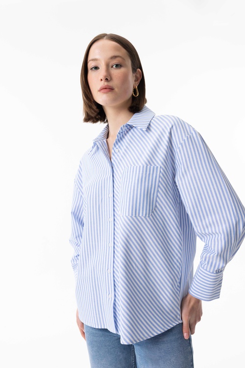  ÇİZGİLİ UZUN KOLLU GÖMLEK