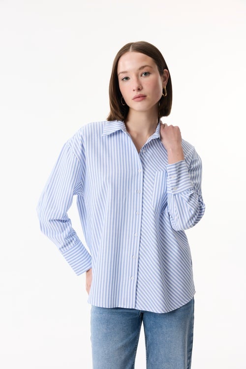  ÇİZGİLİ UZUN KOLLU GÖMLEK