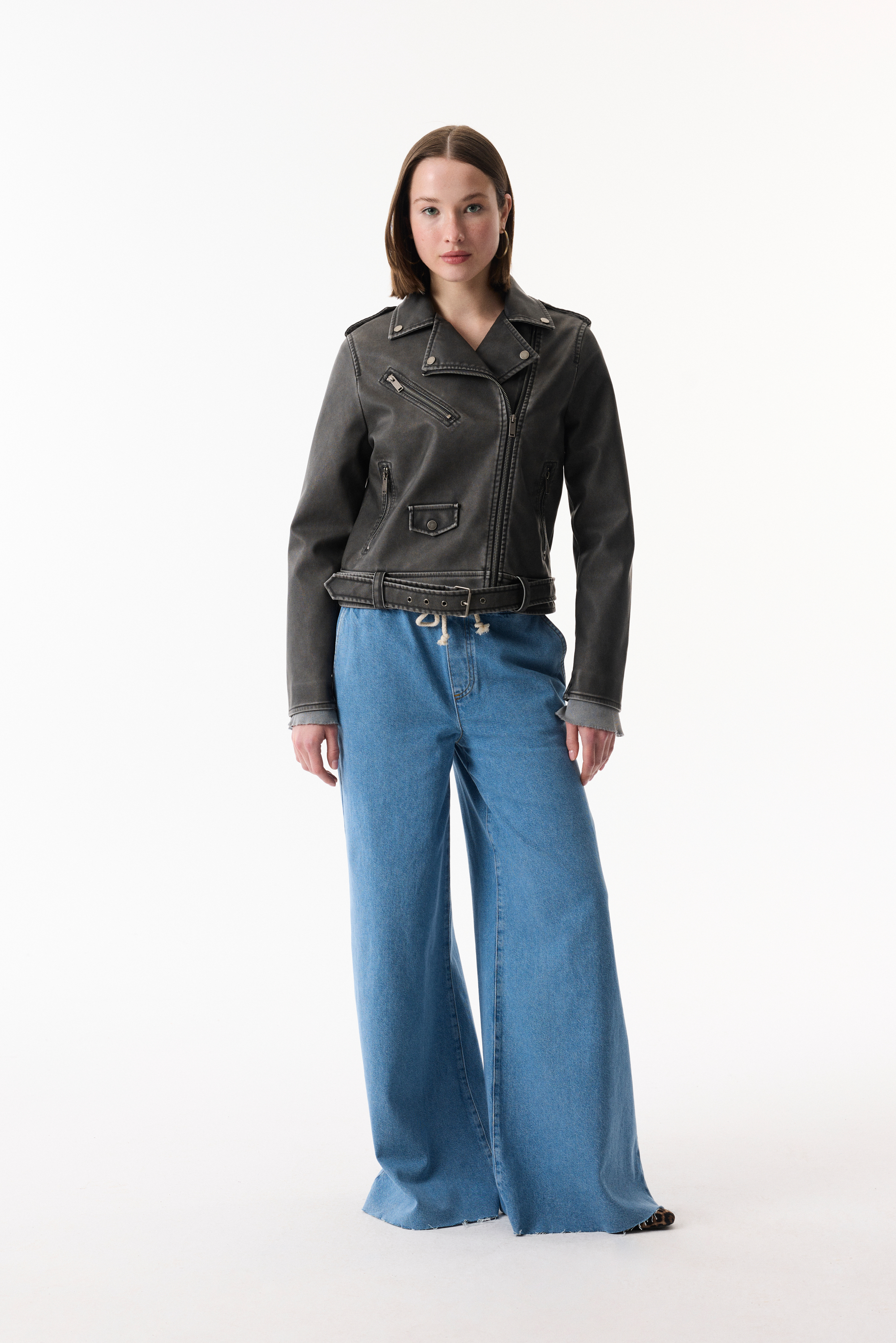 OVERSIZE BIKER CEKET