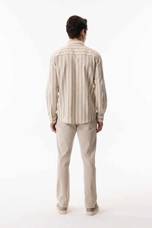  REGULAR FIT ÇİZGİLİ UZUN KOLLU GÖMLEK