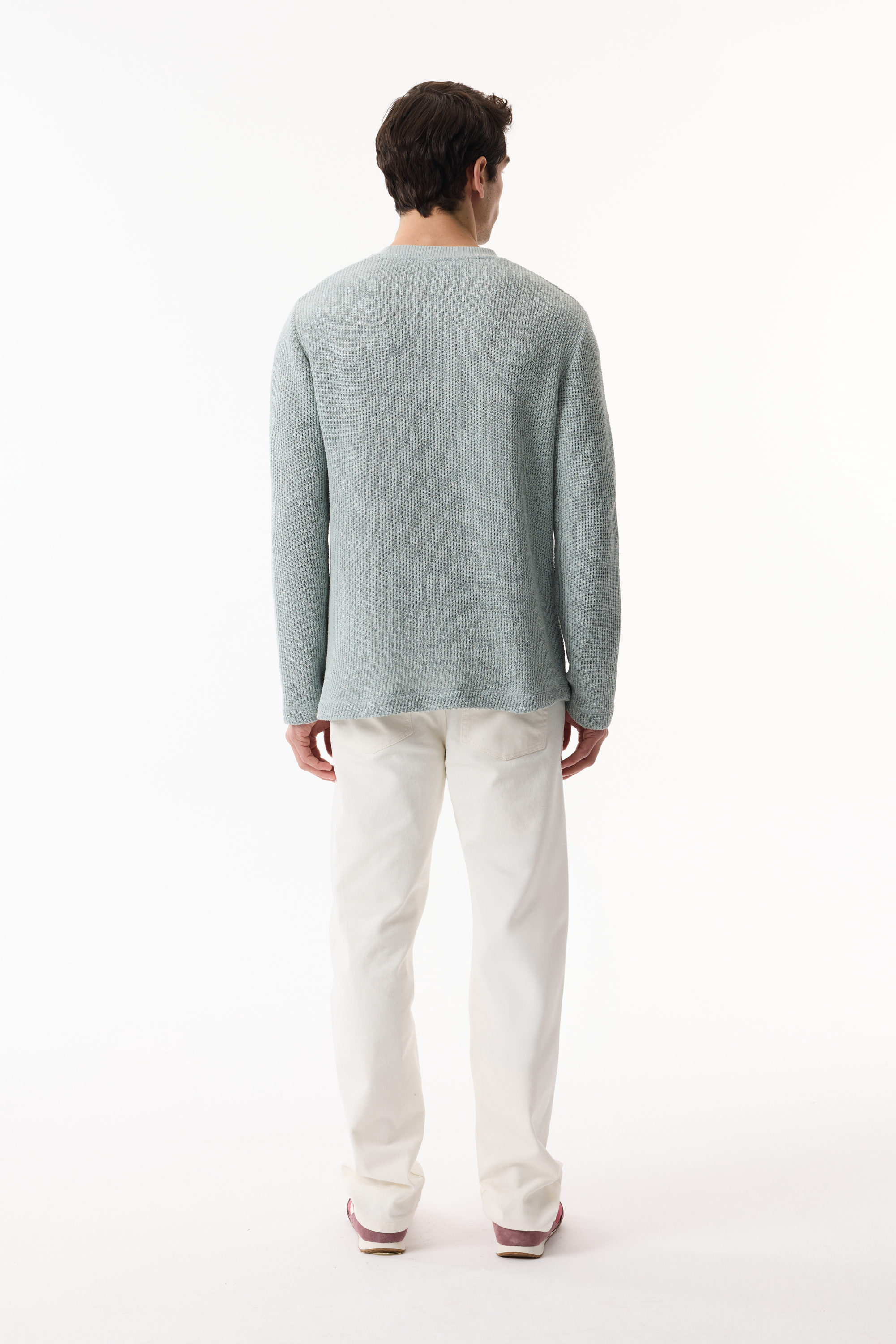 BİSİKLET YAKA FİTİLLİ SWEATSHIRT