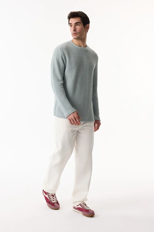  BİSİKLET YAKA FİTİLLİ SWEATSHIRT