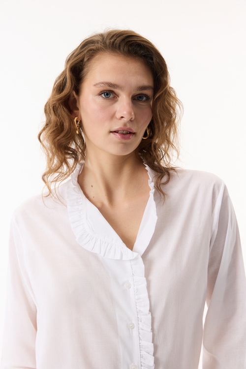  FIRFIR DETAYLI GÖMLEK BLUZ