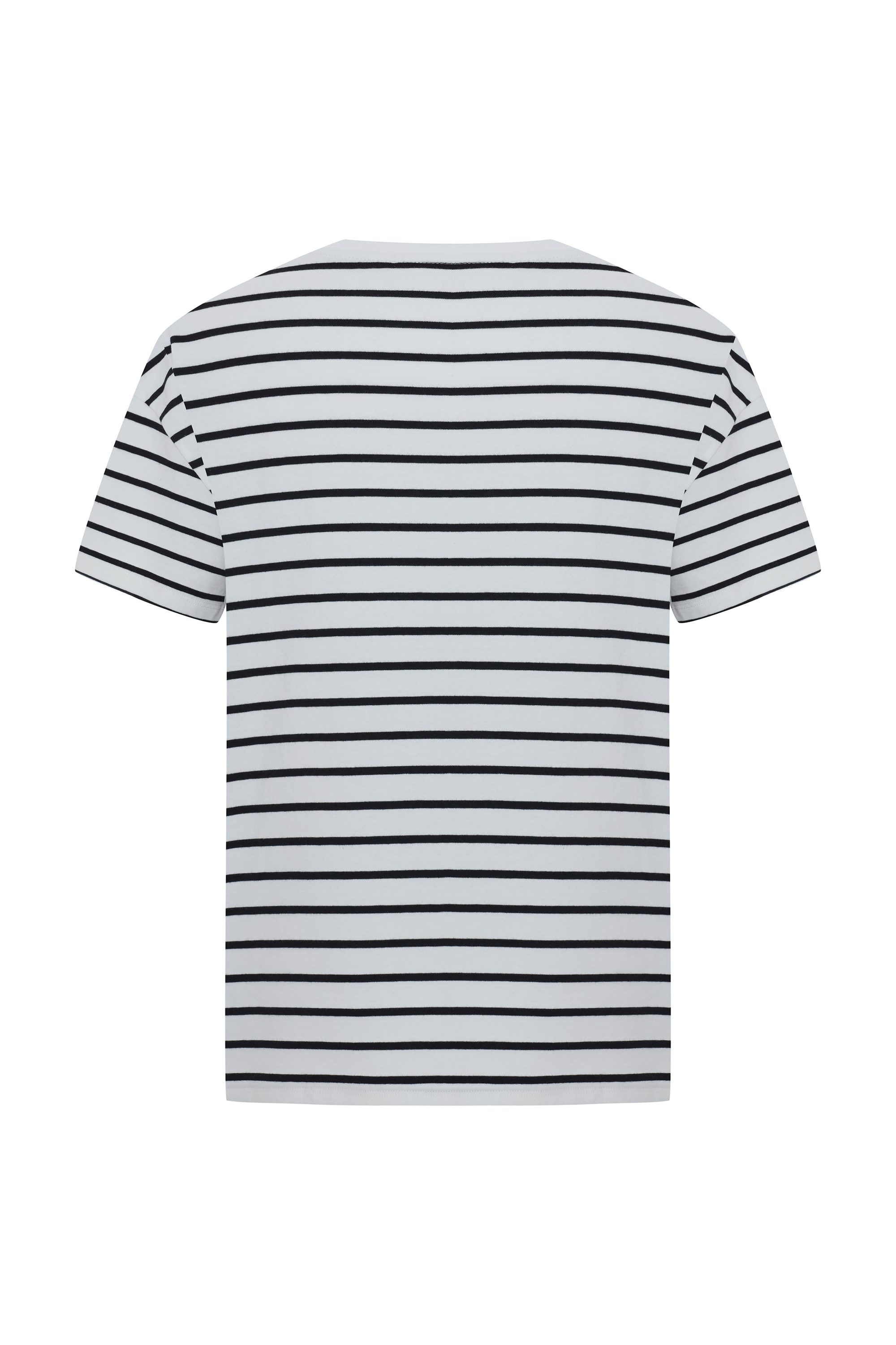 ÇİZGİLİ LOOSE FIT KISA KOLLU T-SHIRT