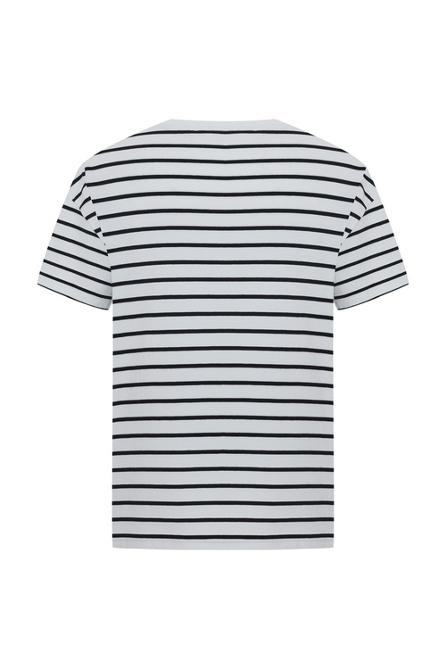  ÇİZGİLİ LOOSE FIT KISA KOLLU T-SHIRT