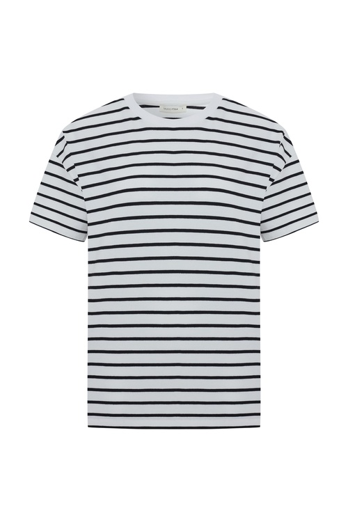  ÇİZGİLİ LOOSE FIT KISA KOLLU T-SHIRT