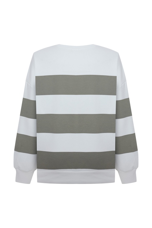  ÇİZGİLİ LOOSE FIT SWEATSHIRT