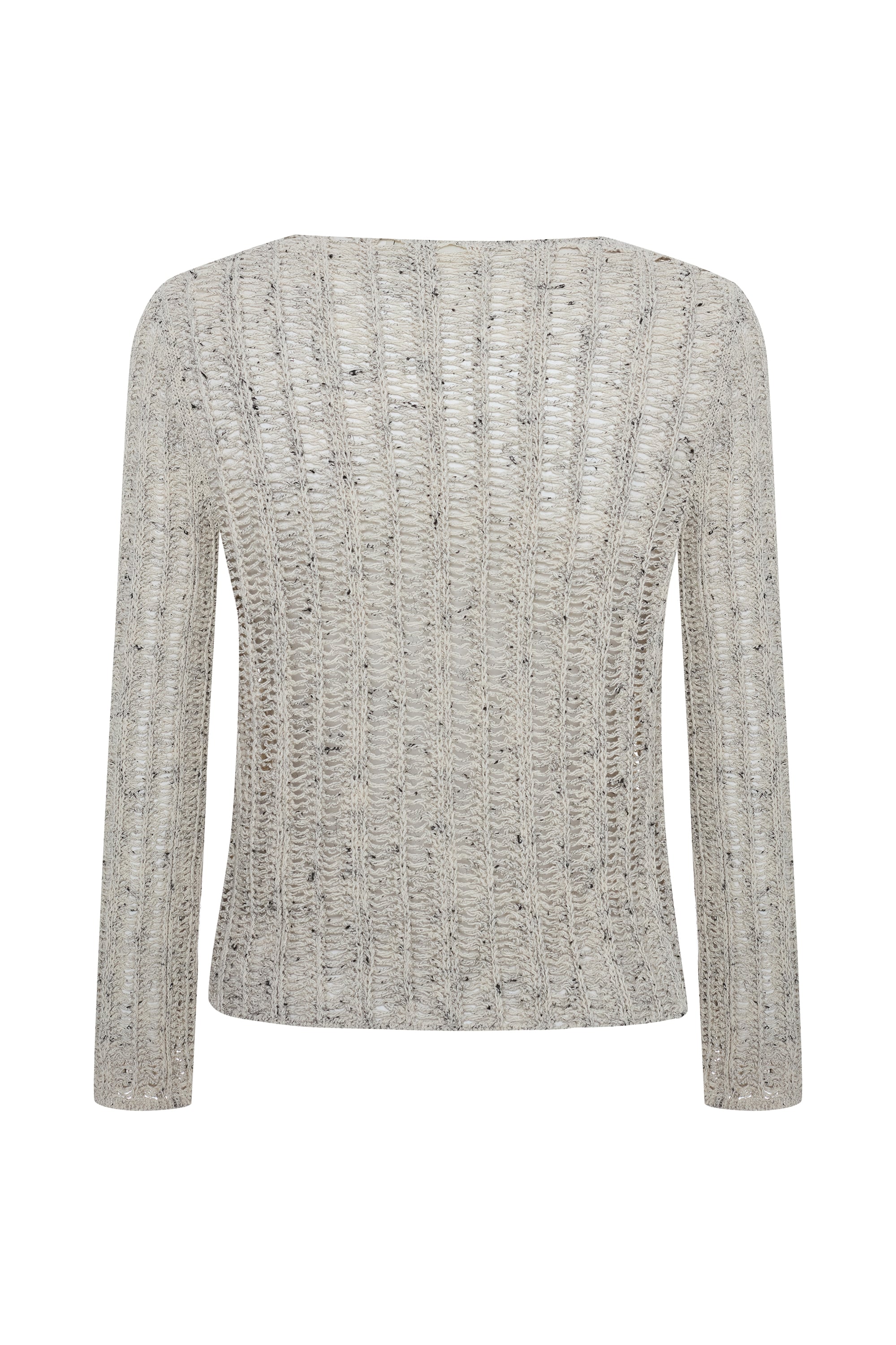 AJURLU DÜĞMELİ BİSİKLET YAKA KAZAK