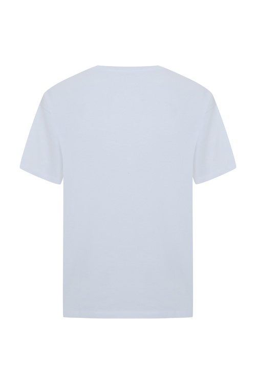  BİSİKLET YAKA OVERSIZE KISA KOLLU T-SHIRT