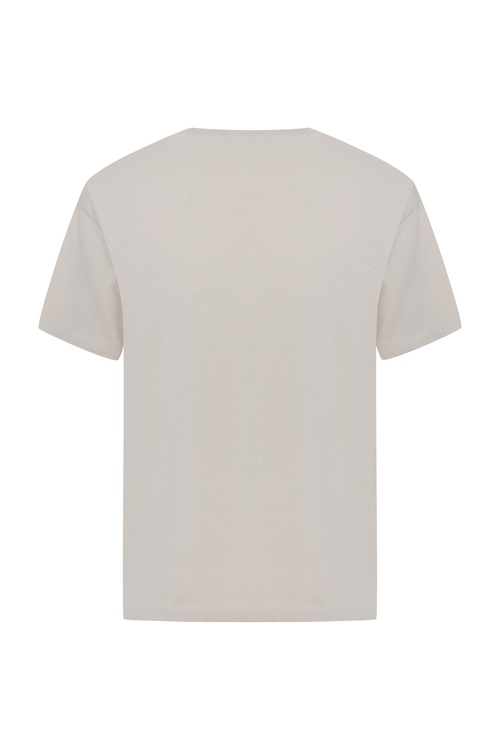  BİSİKLET YAKA OVERSIZE KISA KOLLU T-SHIRT