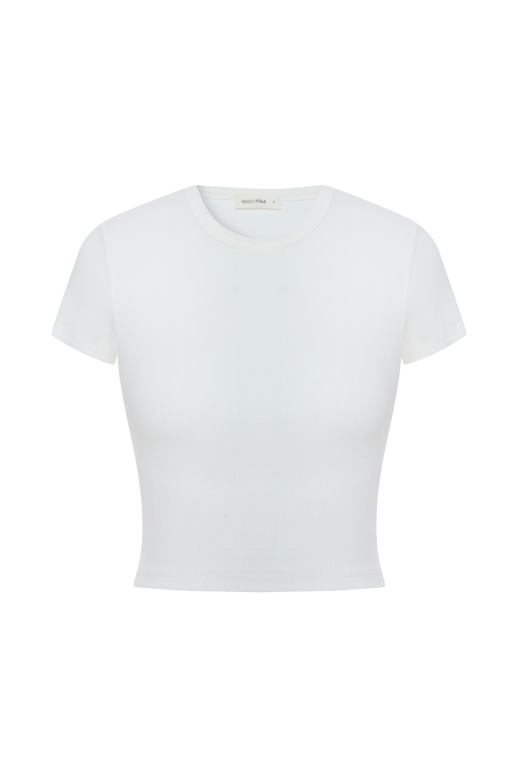 BİSİKLET YAKA CROP T-SHIRT