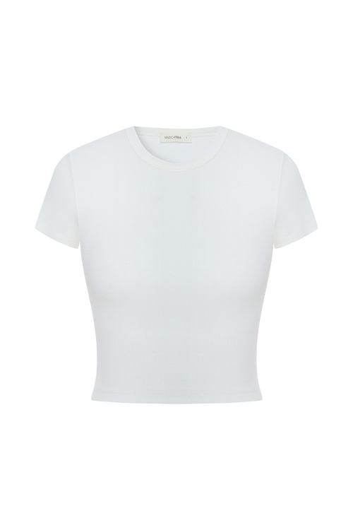  BİSİKLET YAKA CROP T-SHIRT
