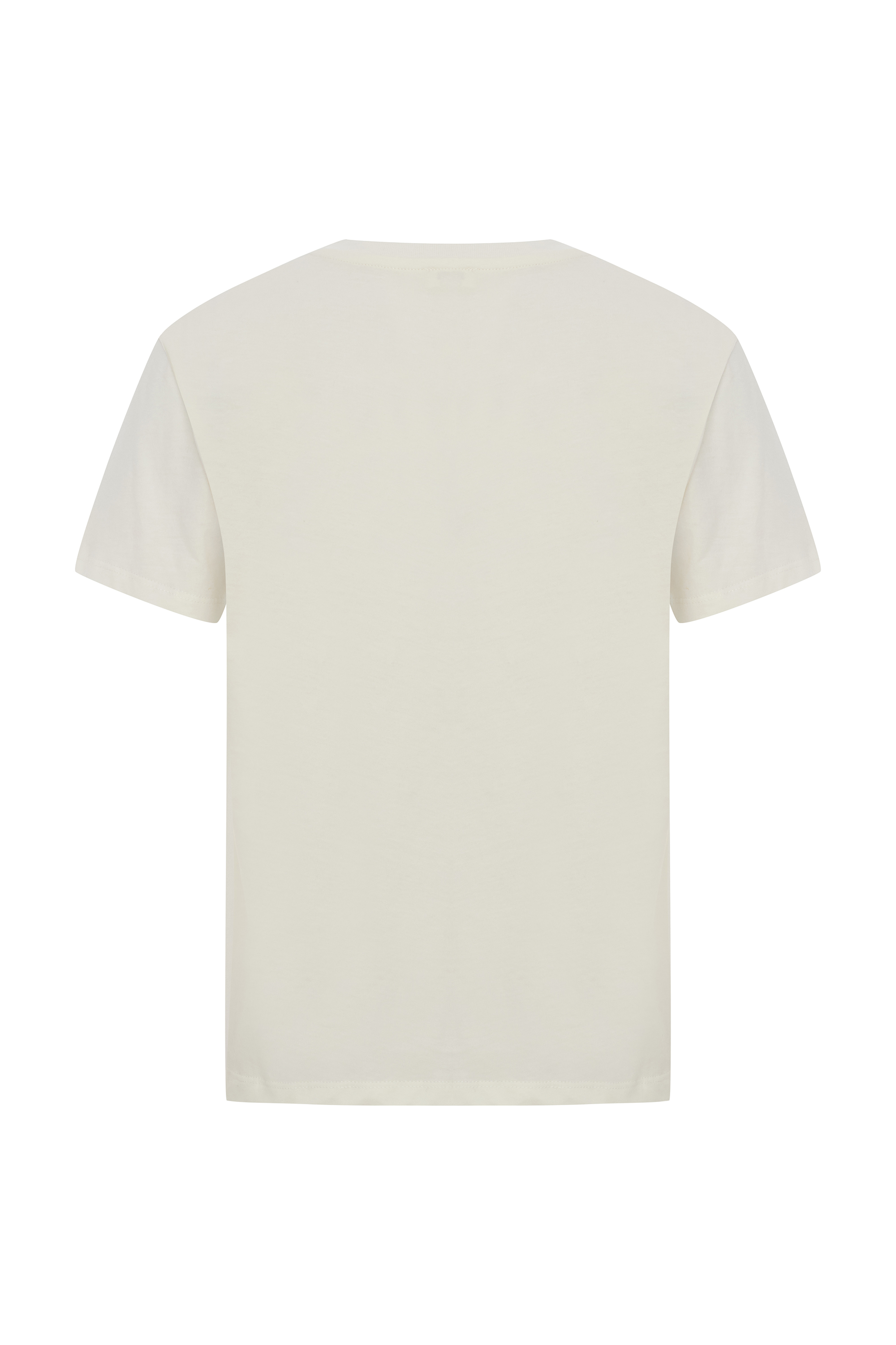 BASKILI BİSİKLET YAKA KISA KOLLU T-SHIRT