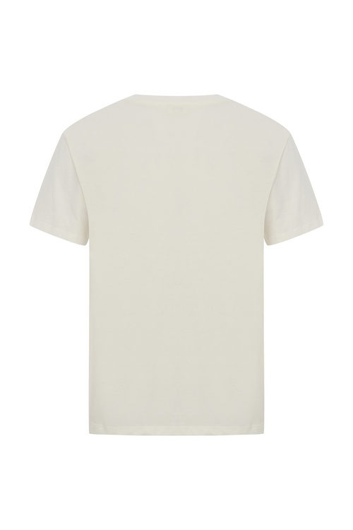  BASKILI BİSİKLET YAKA KISA KOLLU T-SHIRT