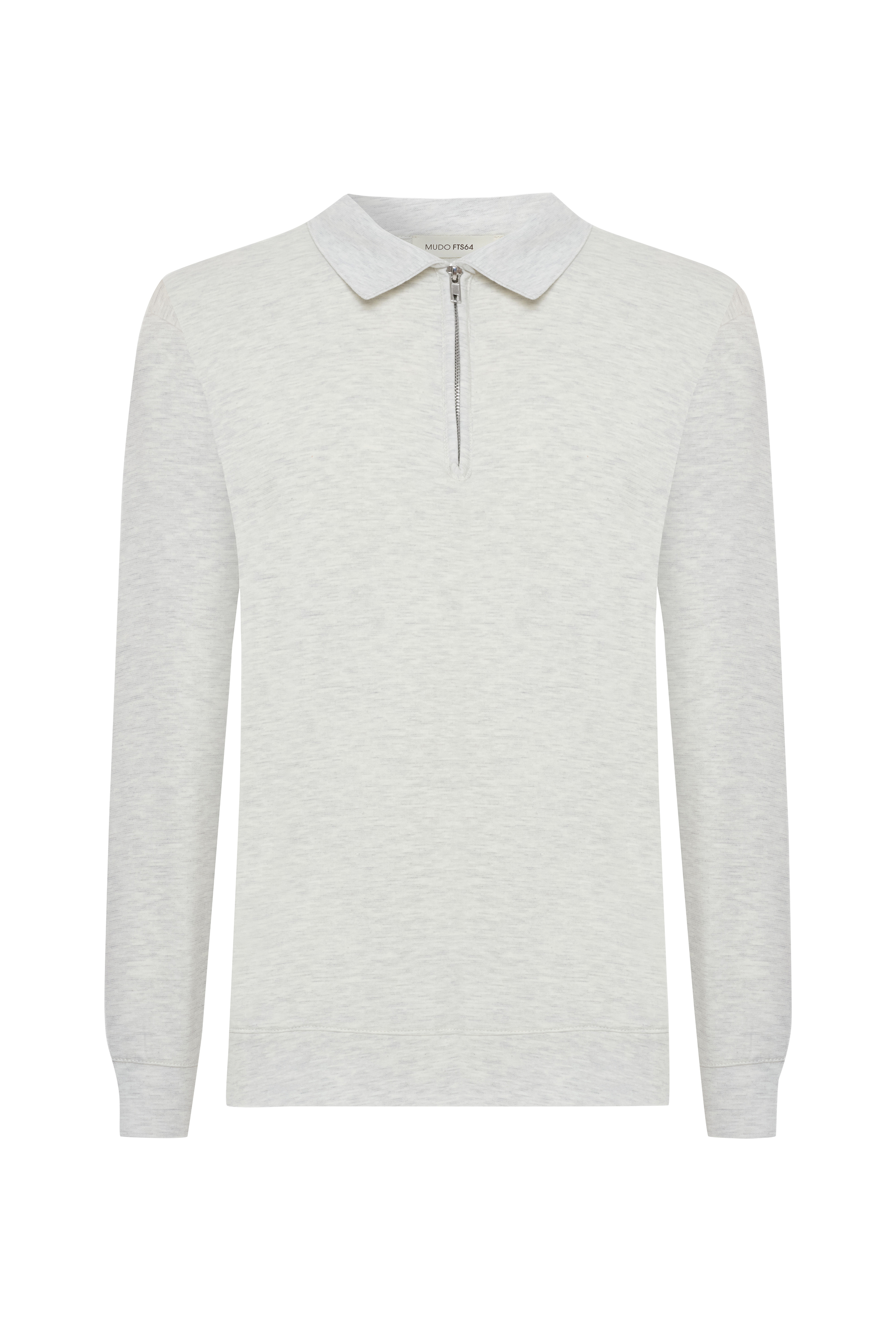 LOOSE FIT FERMUARLI DİK YAKA SWEATSHIRT