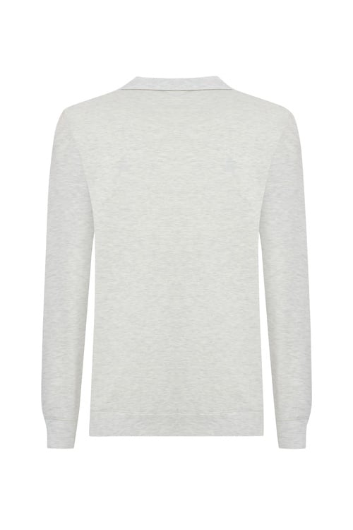  LOOSE FIT FERMUARLI DİK YAKA SWEATSHIRT