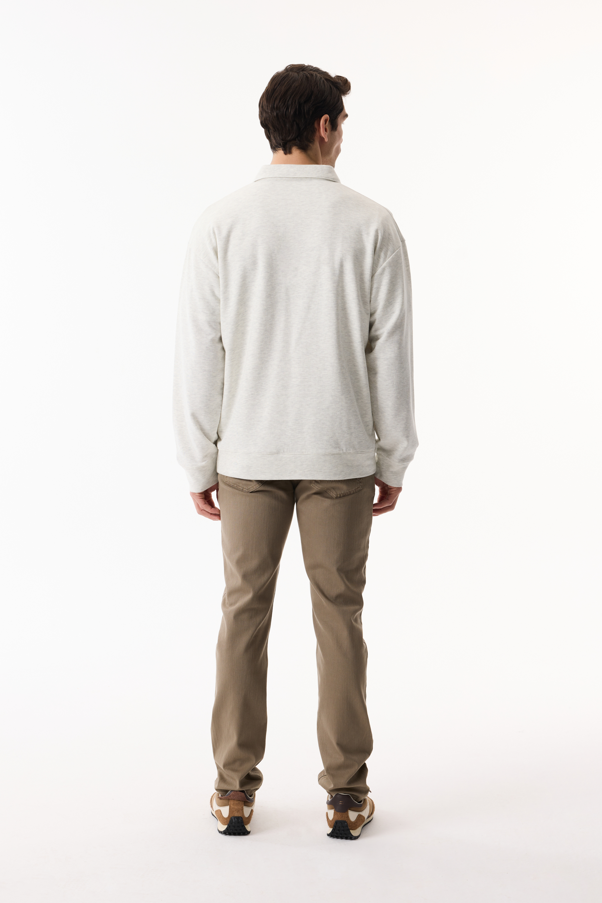 LOOSE FIT FERMUARLI DİK YAKA SWEATSHIRT