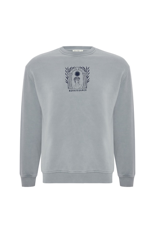  MİTOLOJİK BASKILI OVERSIZE SWEATSHIRT