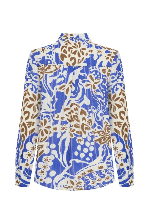  BASKILI UZUN KOLLU GÖMLEK