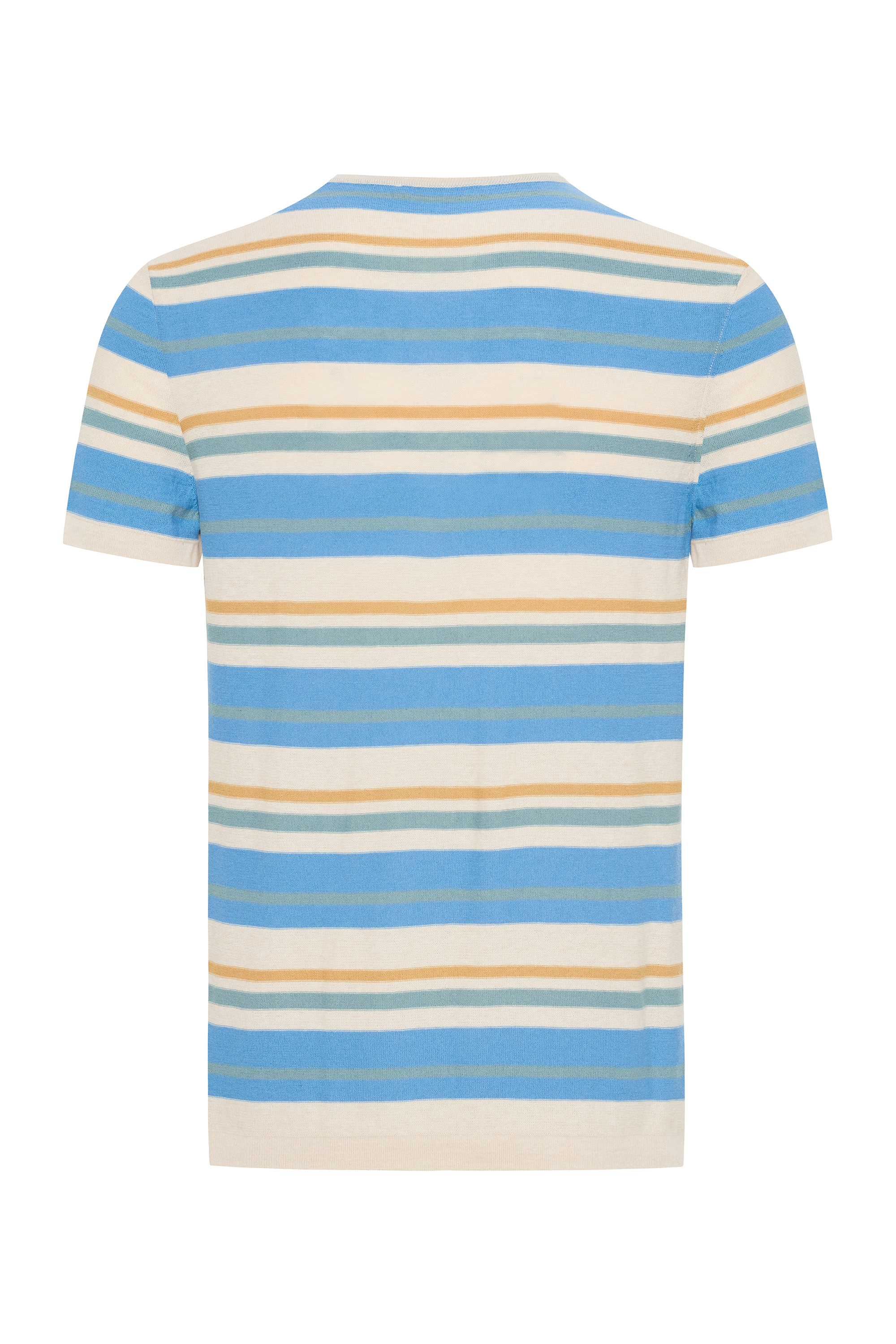 ÇİZGİLİ BİSİKLET YAKA KISA KOLLU TRİKO KAZAK