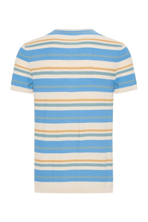  ÇİZGİLİ BİSİKLET YAKA KISA KOLLU TRİKO KAZAK