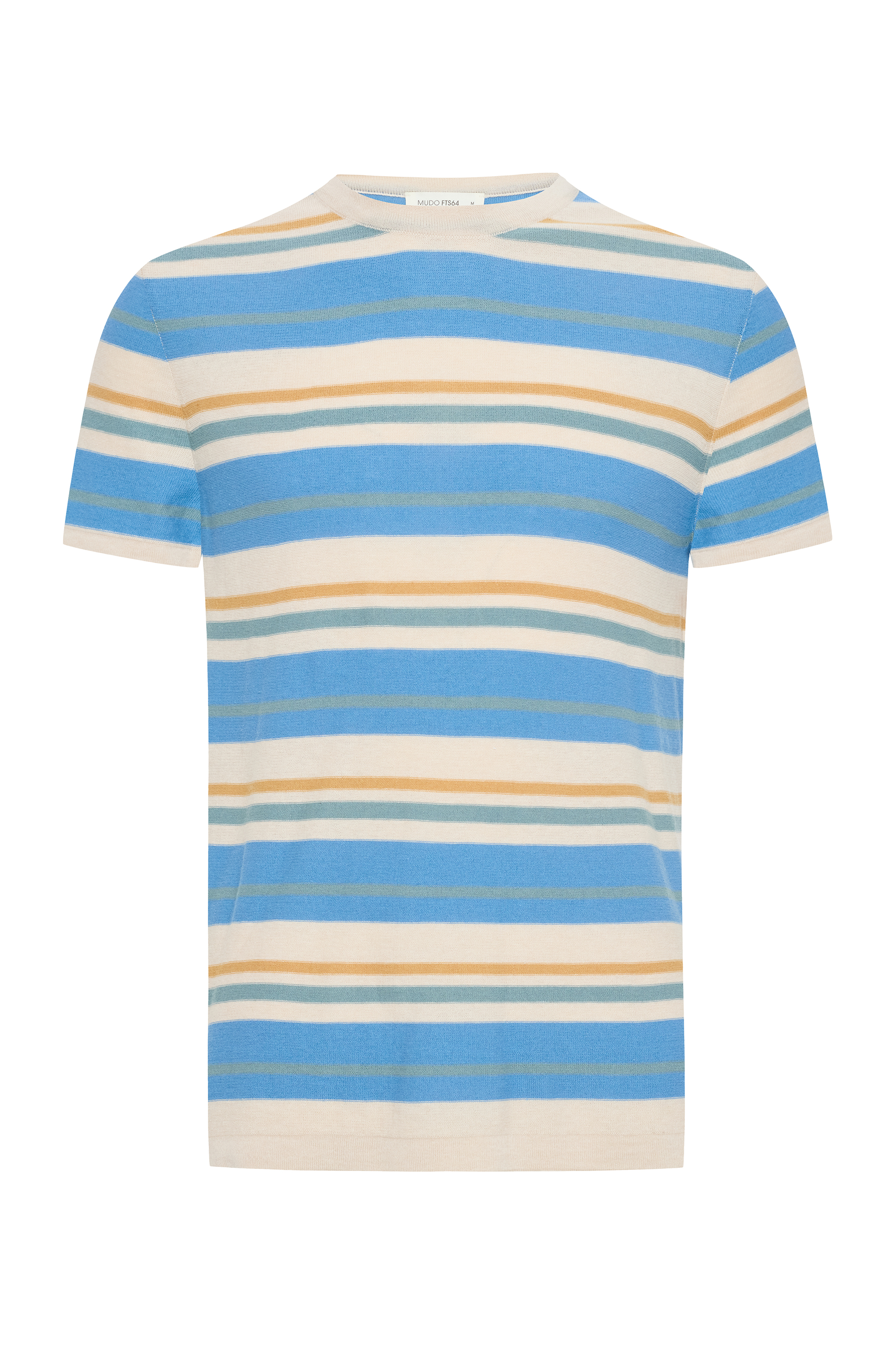 ÇİZGİLİ BİSİKLET YAKA KISA KOLLU TRİKO KAZAK