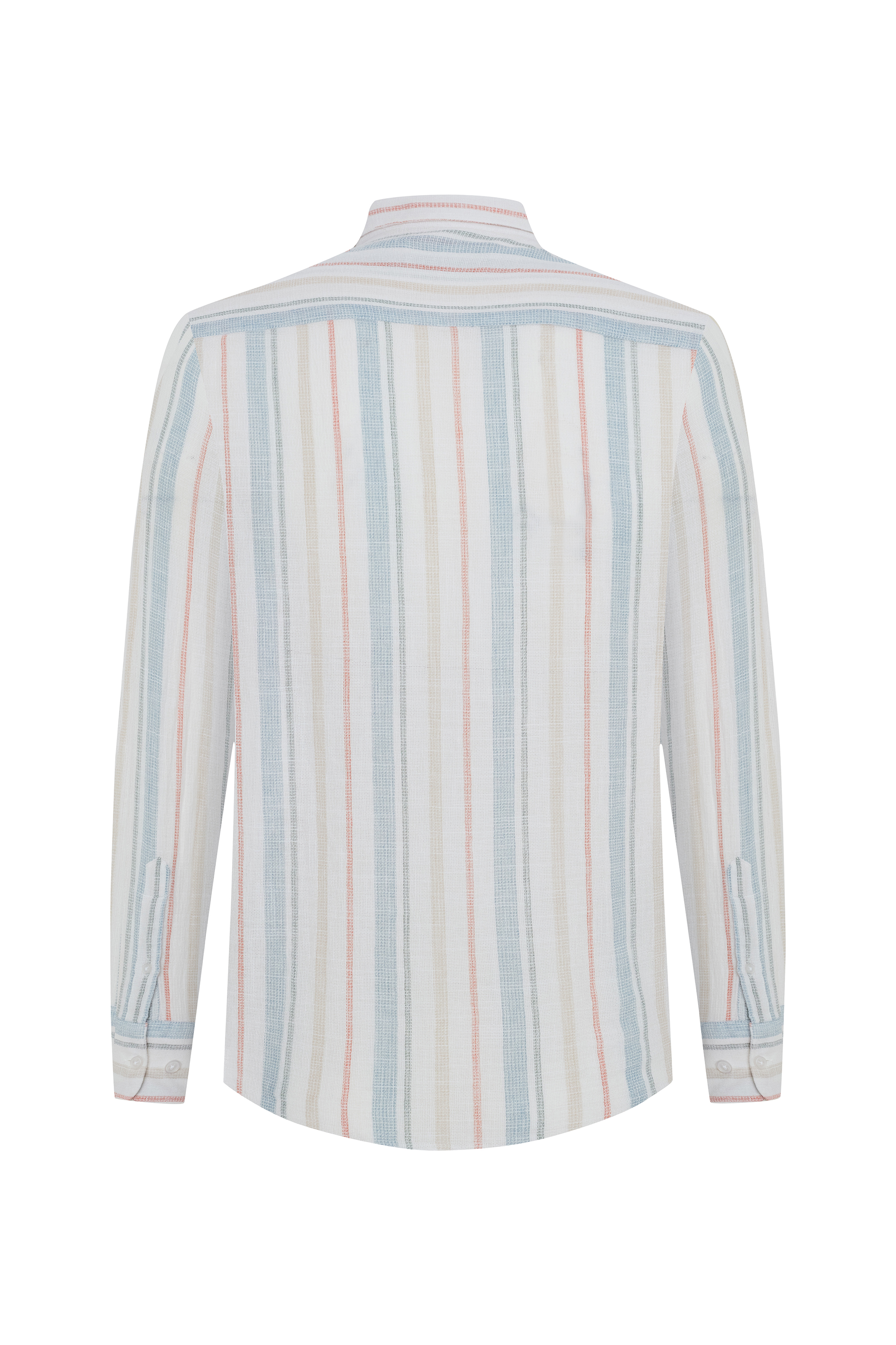 ÇİZGİLİ REGULAR FIT CEPLİ UZUN KOLLU GÖMLEK