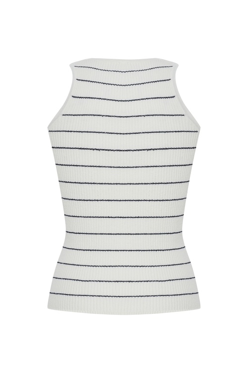  FİTİLLİ FITTED KOLSUZ TRİKO KAZAK