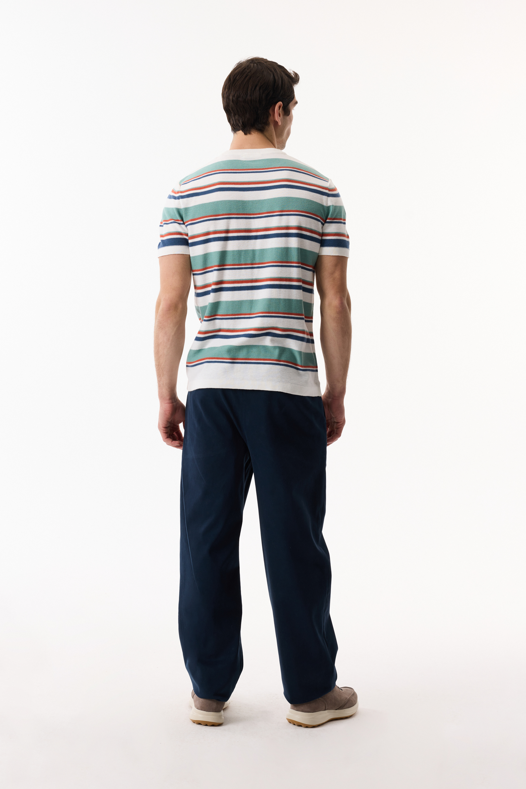 ÇİZGİLİ KISA KOLLU TRİKO KAZAK