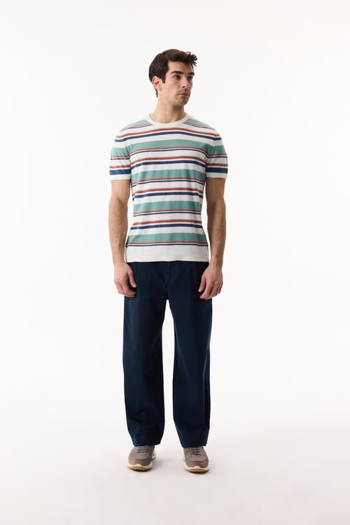  ÇİZGİLİ KISA KOLLU TRİKO KAZAK